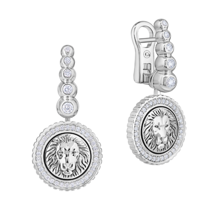 Серьги с бриллиантами, белое золото, нанокерамика 3