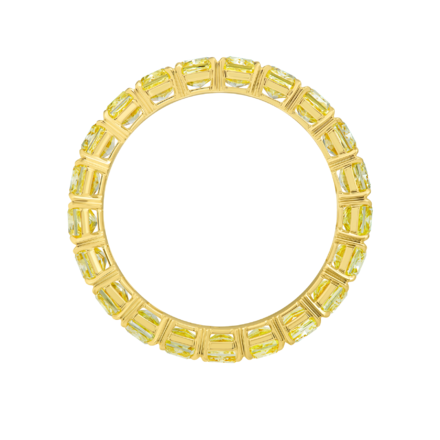 Обручальное кольцо с желтыми бриллиантами, желтое золото 2