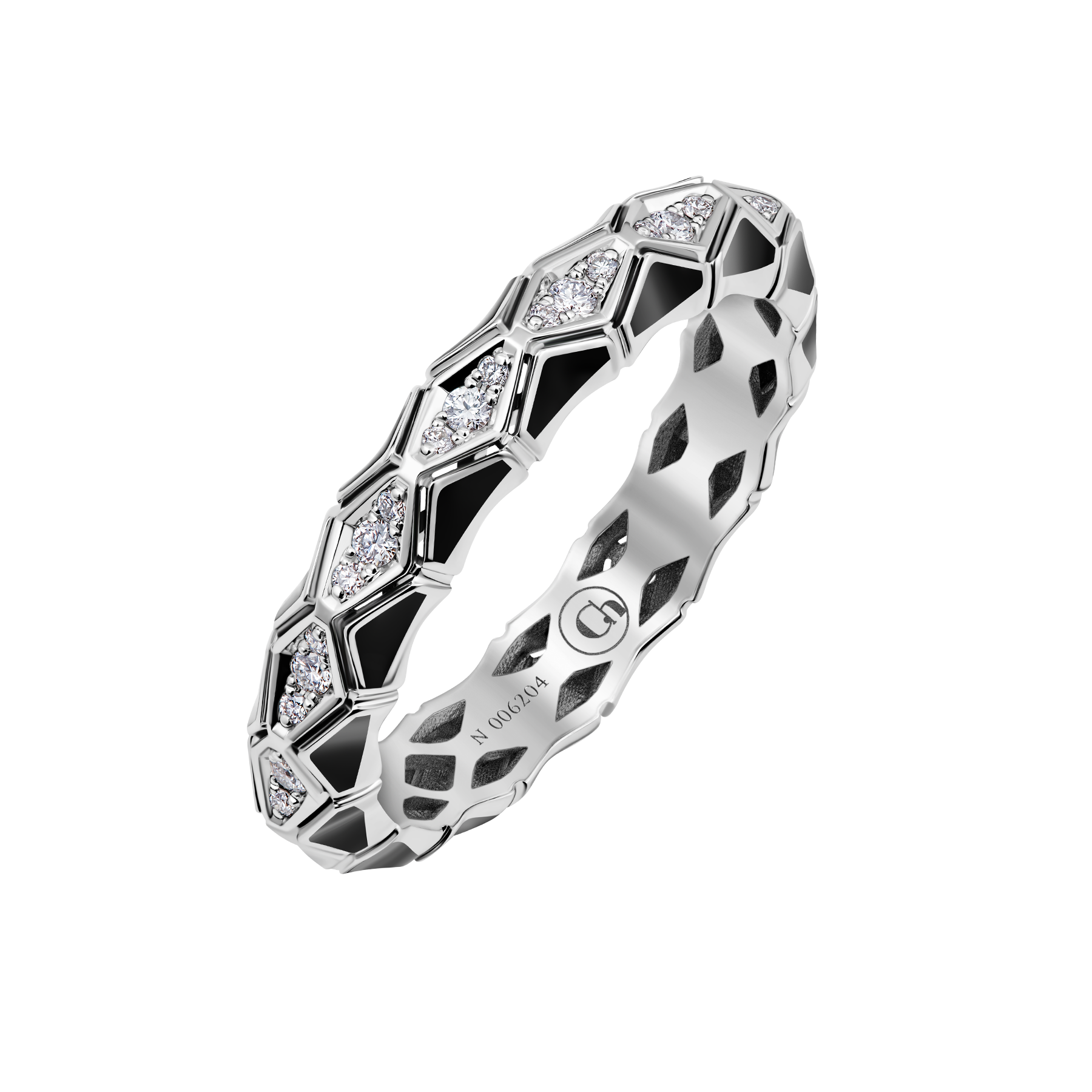Кольцо с бриллиантами, белое золото