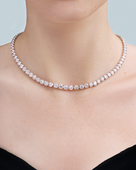 Колье с бриллиантами, белое золото