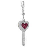 Подвес - брелок с рубинами и бриллиантами, белое золото