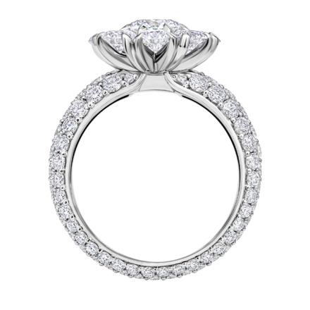 Кольцо с бриллиантами, белое золото 3