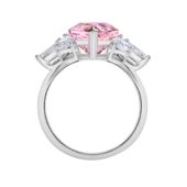 Кольцо с морганитом и бриллиантами, белое золото