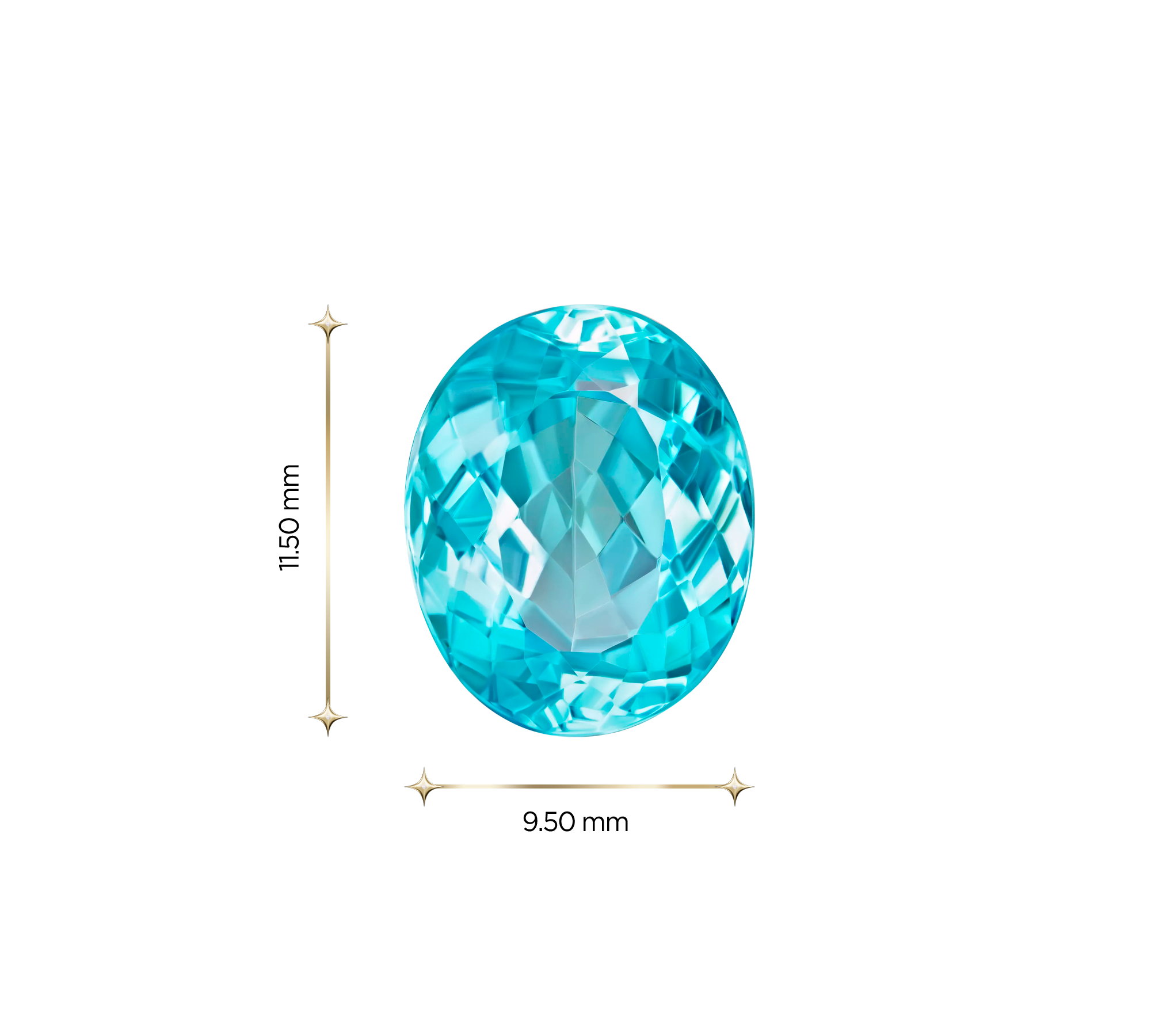 Турмалин Параиба, Овал, 4,73ct