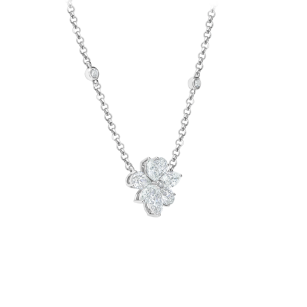Колье с бриллиантами, белое золото 2