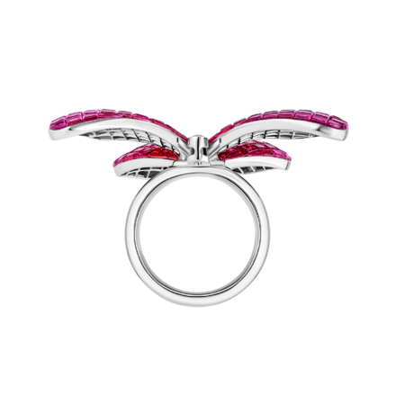 Кольцо с рубинами и бриллиантами, белое золото 3