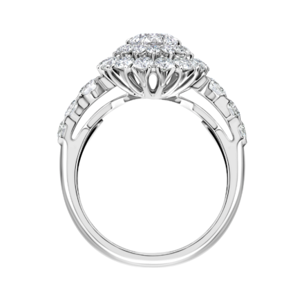  Кольцо с бриллиантами, белое золото 3