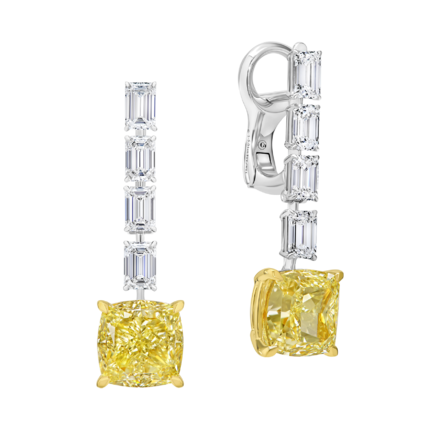 Серьги с бриллиантами, белое золото