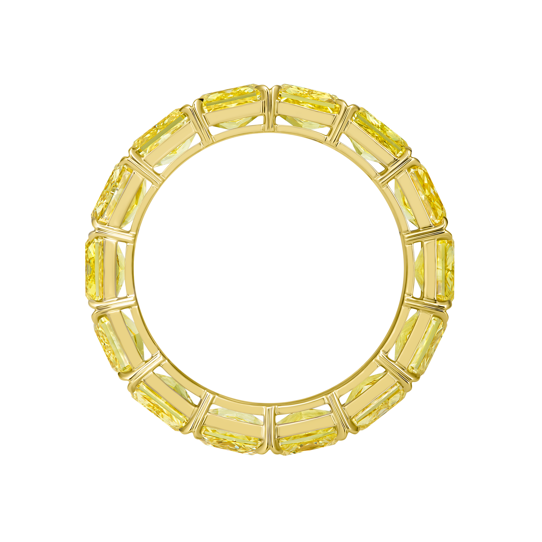 Кольцо с желтыми бриллиантами, желтое золото