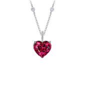 Подвес с турмалином рубеллитом и бриллиантами, белое золото