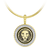 Подвес с бриллиантами, желтое золото, н.керамика