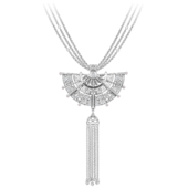 Подвес с бриллиантами и рубинами, белое золото