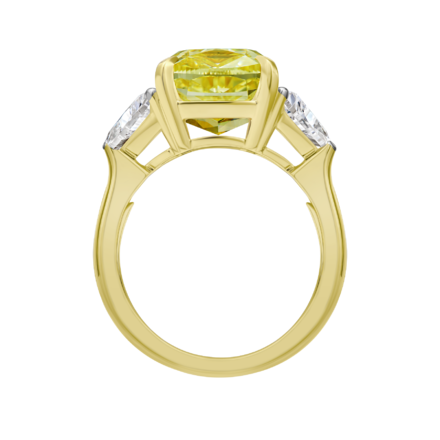 Помолвочное кольцо с бриллиантами, желтое золото 3