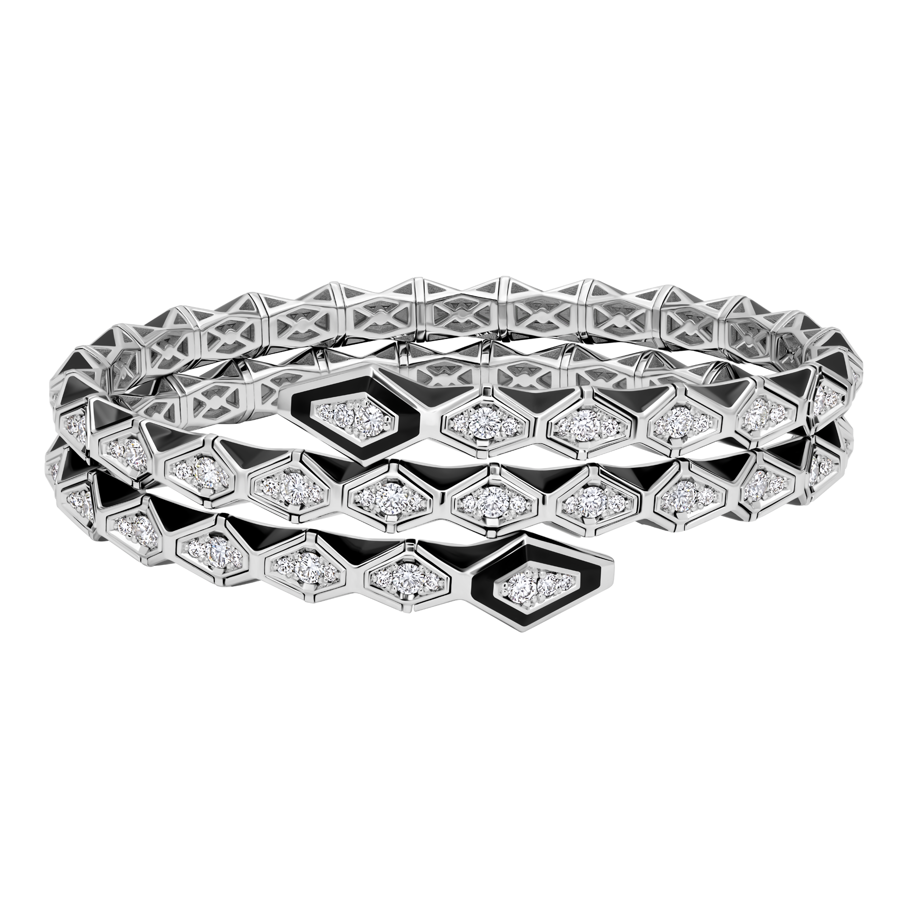 Браслет с бриллиантами, белое золото