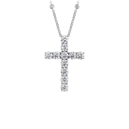 Колье с бриллиантами, белое золото