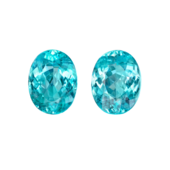Сет из двух Турмалинов Параиба, Mozambique Овал, 5,12ct /4,78ct