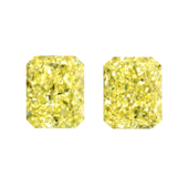 Сет из двух жёлтых бриллиантов, Радиант, 5,03 ct и 5,02 ct