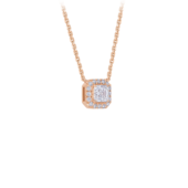 Колье с бриллиантами, розовое золото