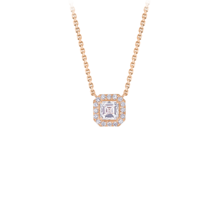 Колье с бриллиантами, розовое золото