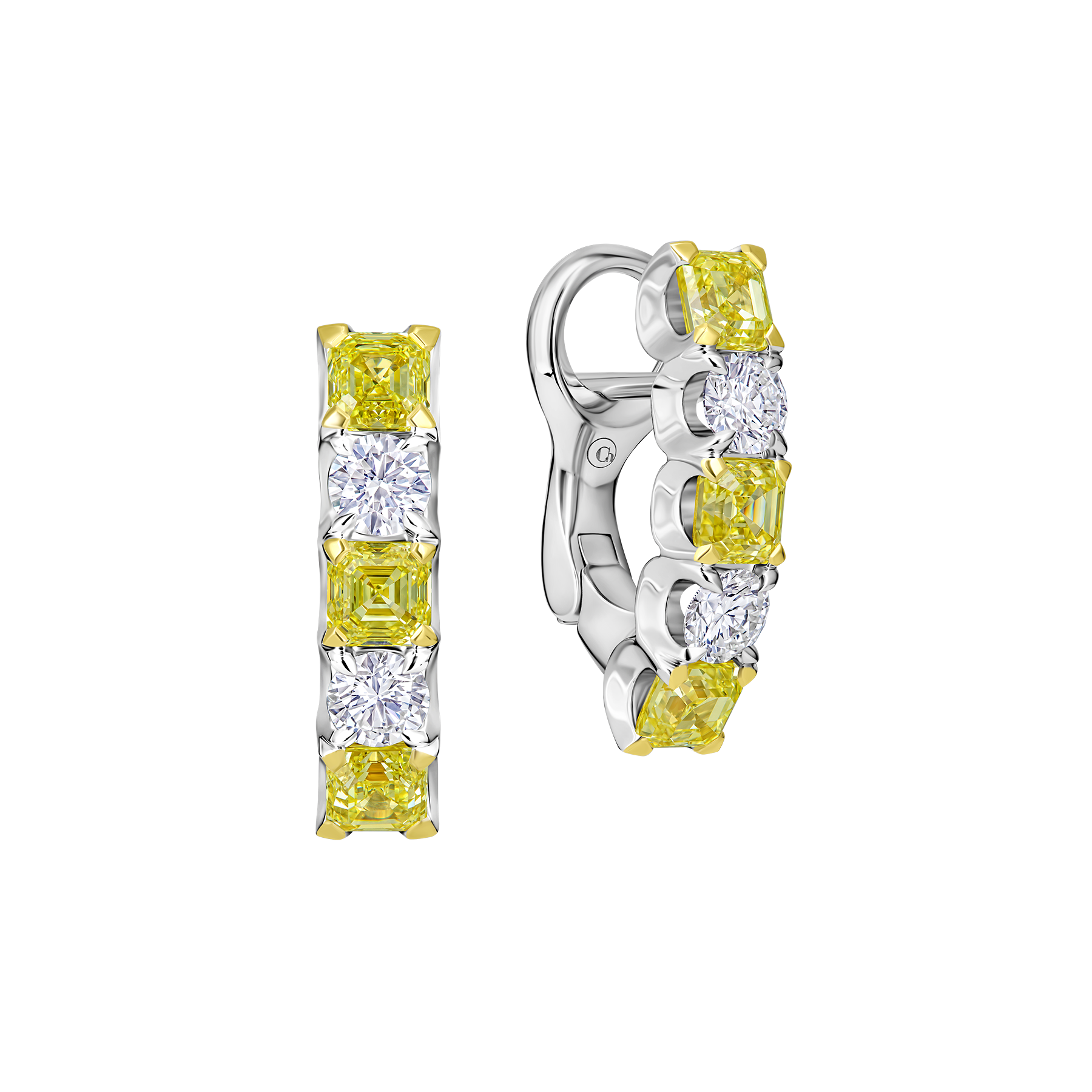 Серьги с бриллиантами, белое золото