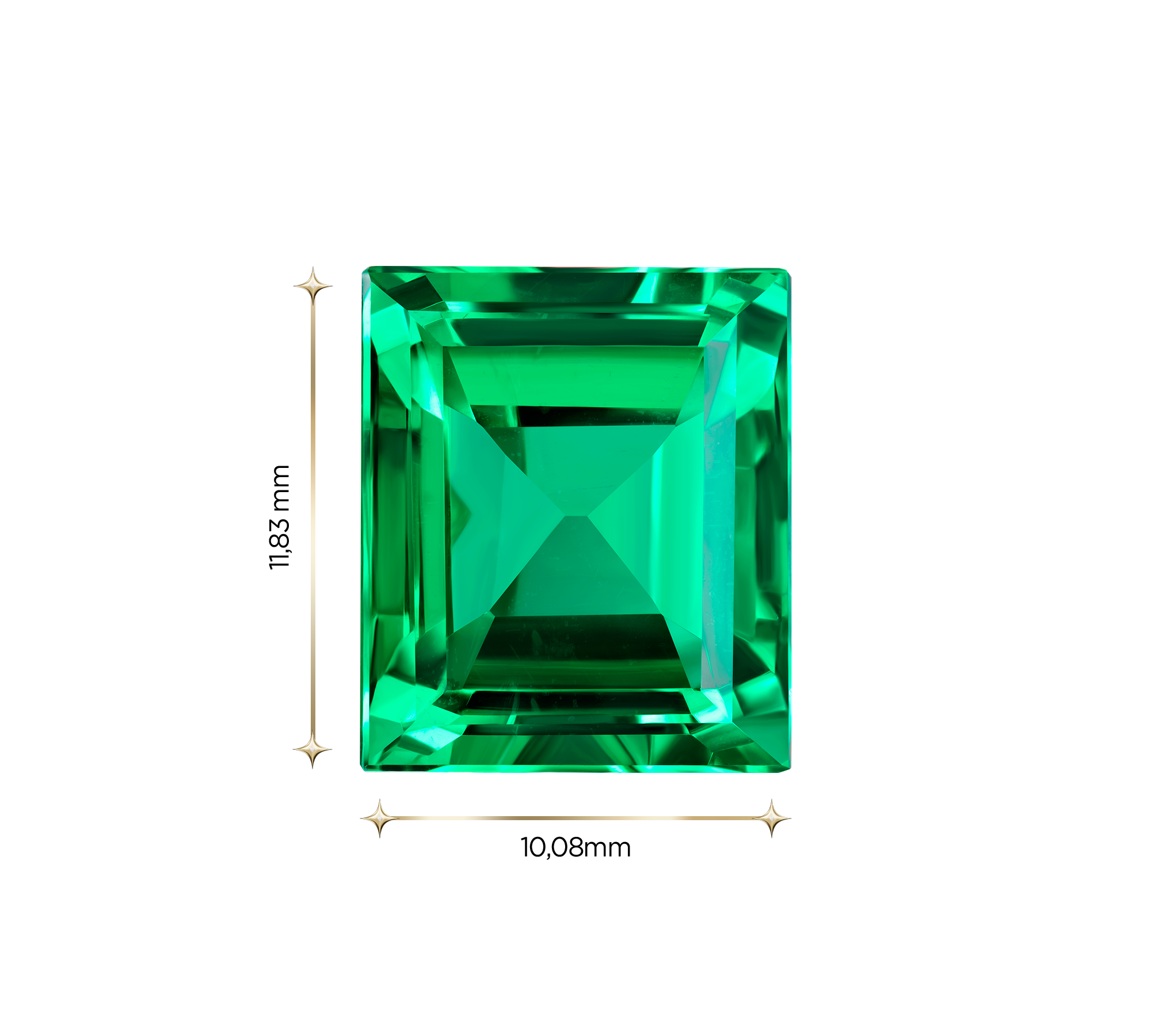 Изумруд, Zambia, Квадрат, 7,52ct