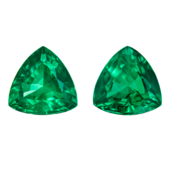 Сет из двух изумрудов ZAMBIA, Триллион, 8,84ct /9,06ct