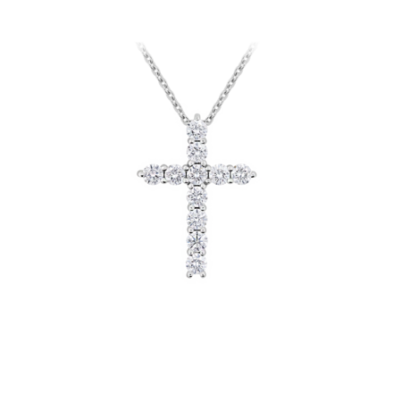 Колье с бриллиантами, белое золото