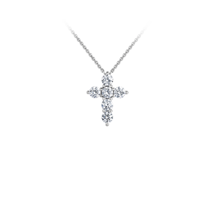 Колье с бриллиантами, белое золото