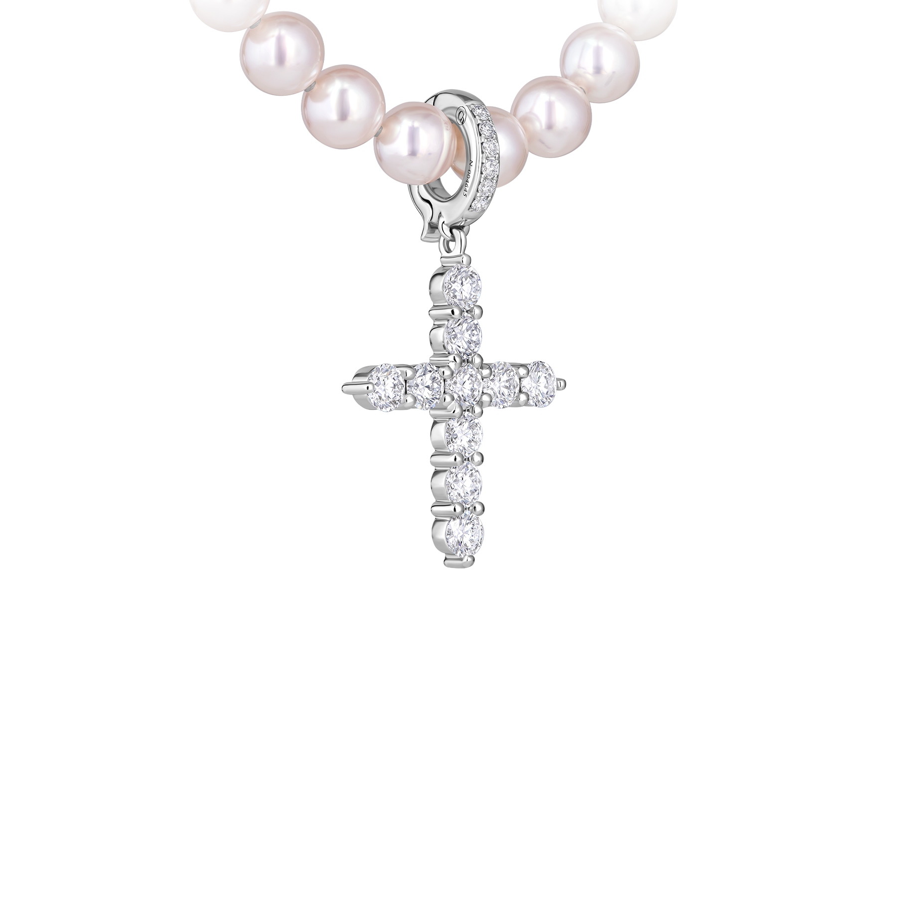 Подвес с бриллиантами, белое золото