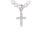 Подвес с бриллиантами, белое золото