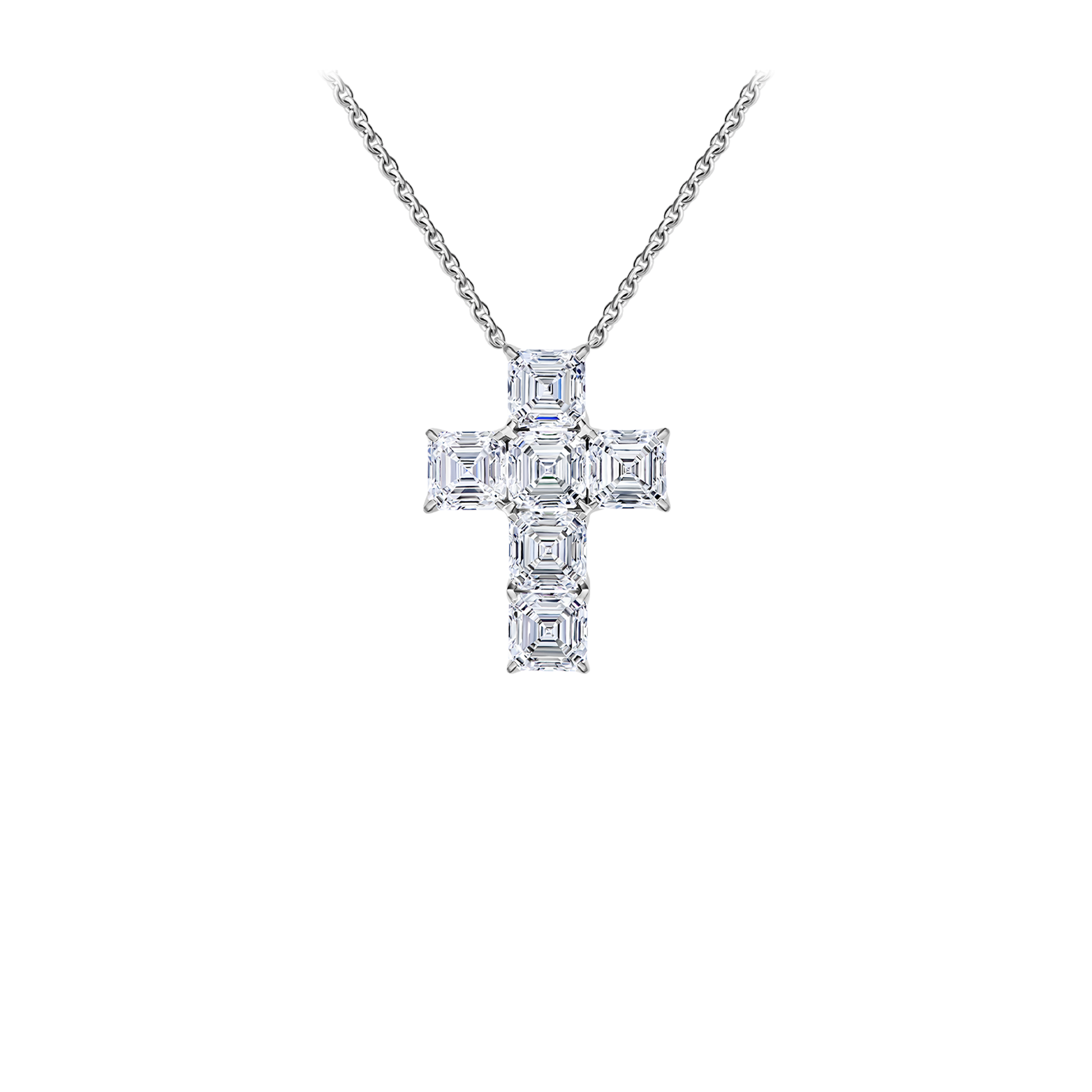 Колье с бриллиантами, белое золото