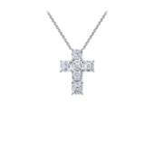 Колье с бриллиантами, белое золото