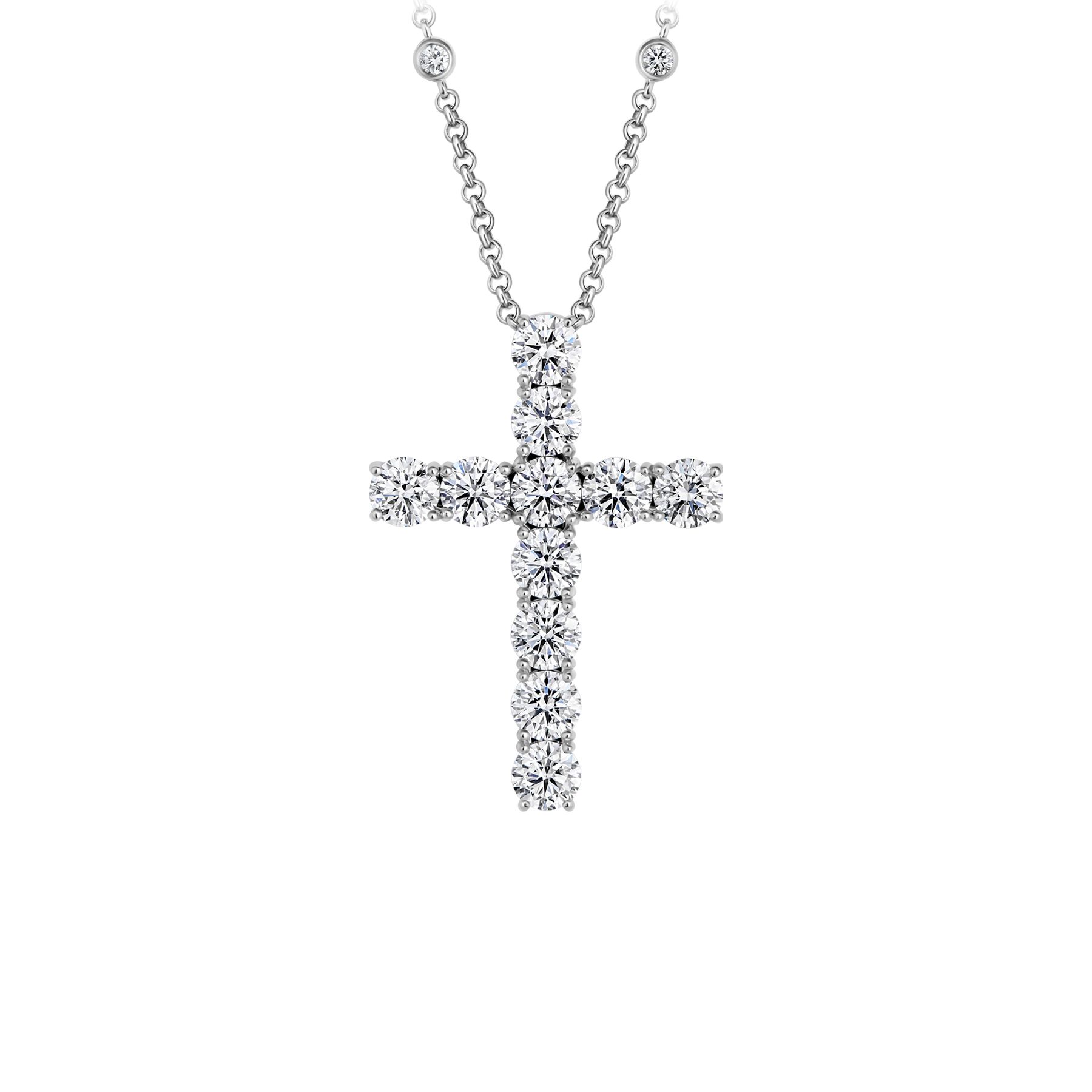 Колье с бриллиантами, белое золото