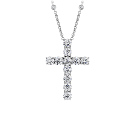 Колье с бриллиантами, белое золото