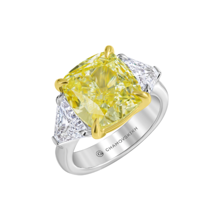 Кольцо с бриллиантами, белое золото