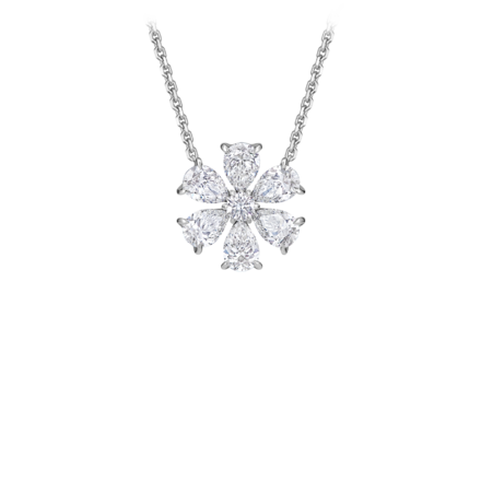 Колье с бриллиантами, белое золото