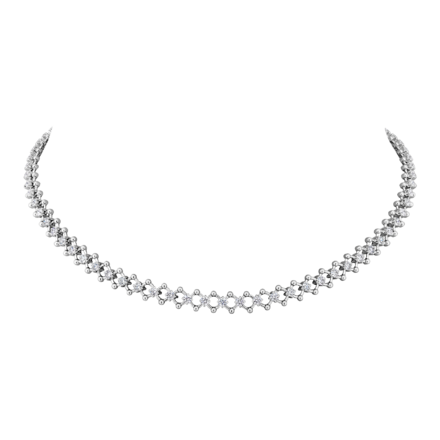 Колье с бриллиантами, белое золото