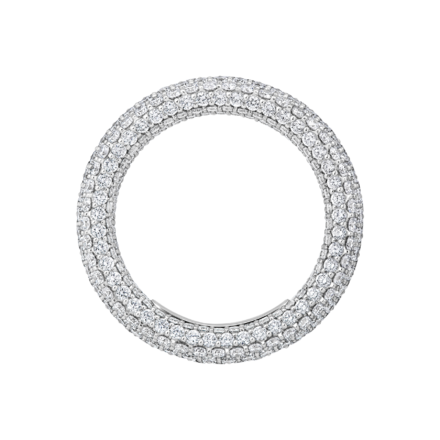 Обручальное кольцо с бриллиантами, белое золото 3