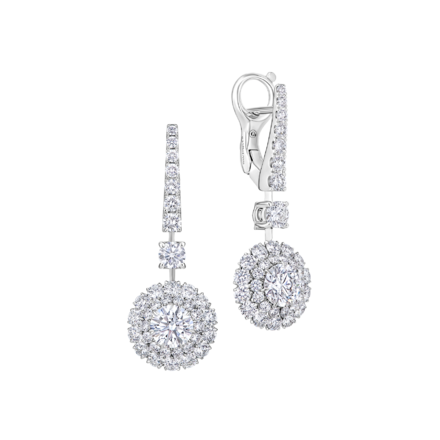 Серьги с бриллиантами, белое золото 1