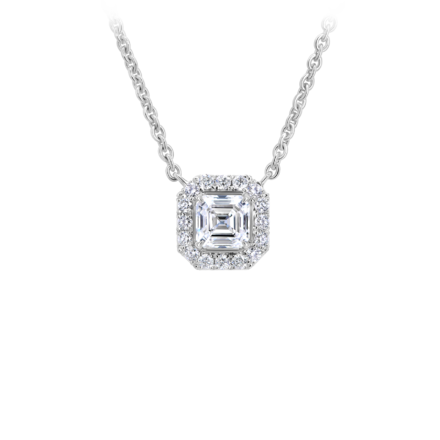 Колье с бриллиантами, белое золото 1